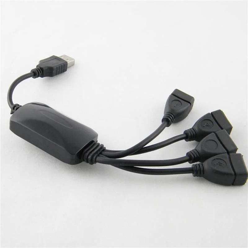 1 Male to 4 Female USB HUB Splitter Extend Cable USB 2.0 Extension Data Cable Power Adapter Socket Converter