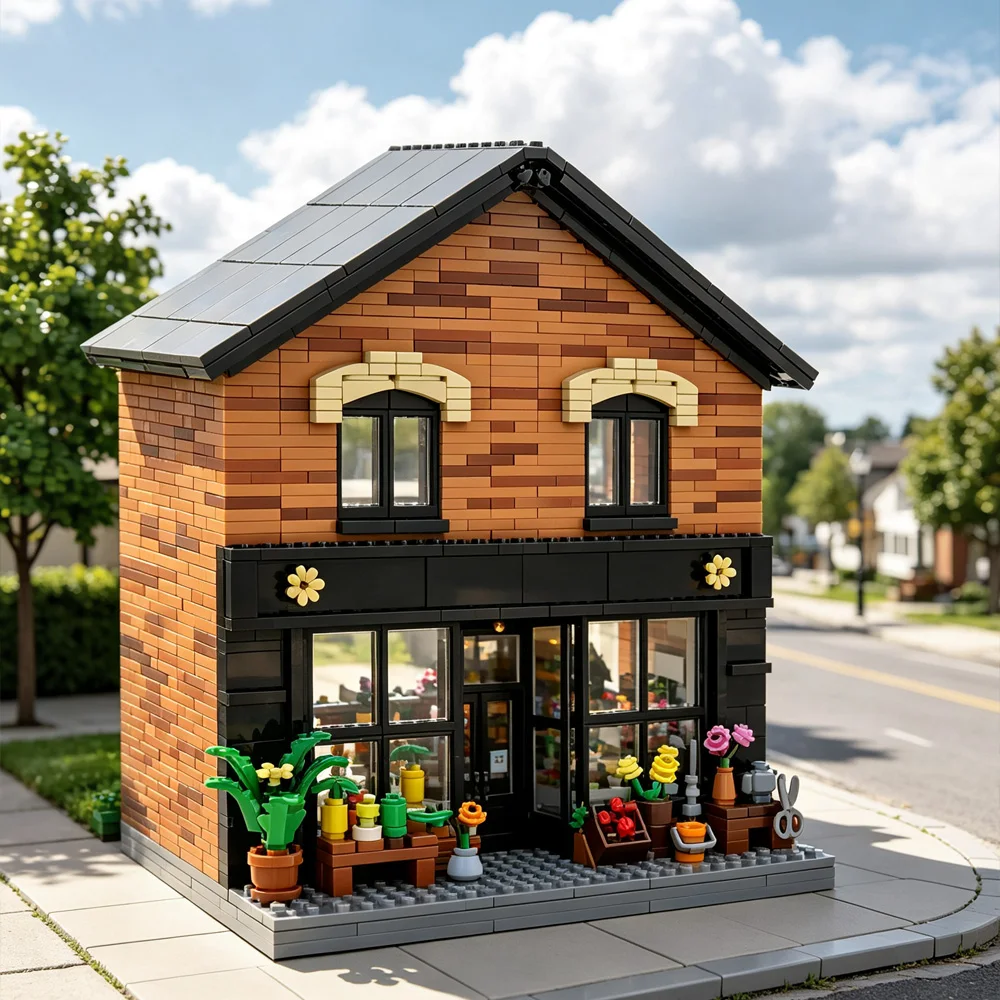 MOC Schitt's Creek Rose Apothecary Building Blocks Kit TV Icon Store Architecture Holiday Decor Bricks Toys Adult Gift