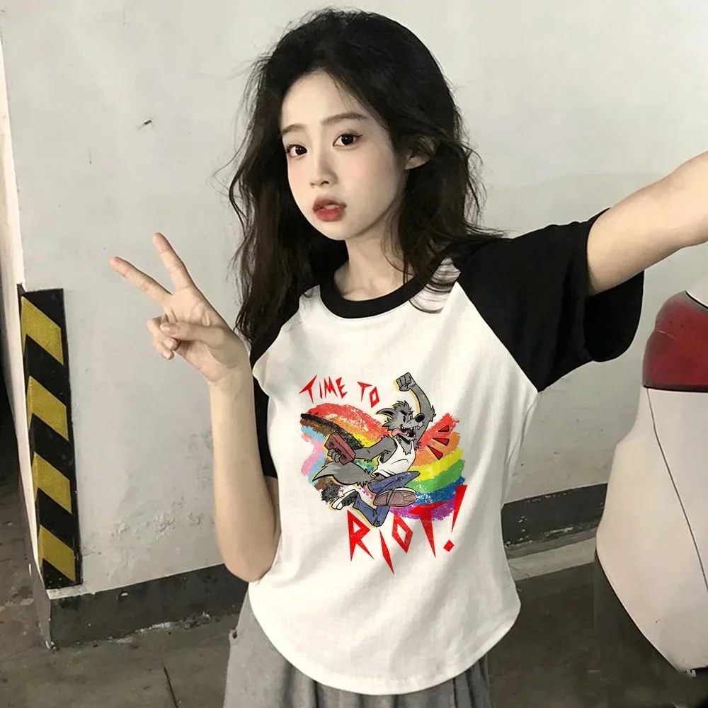Furry t-shirt shoujo japan jojifuku kawaii vintage 80s t-shirt 2000s Psychedelic Retro