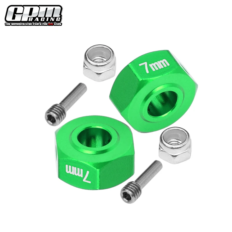 Adaptadores sextavados GPM Alu 7MM/9MM ARRMA Granite 4X4 Mega Big Rock Vendetta 3S QUAKE 2WD