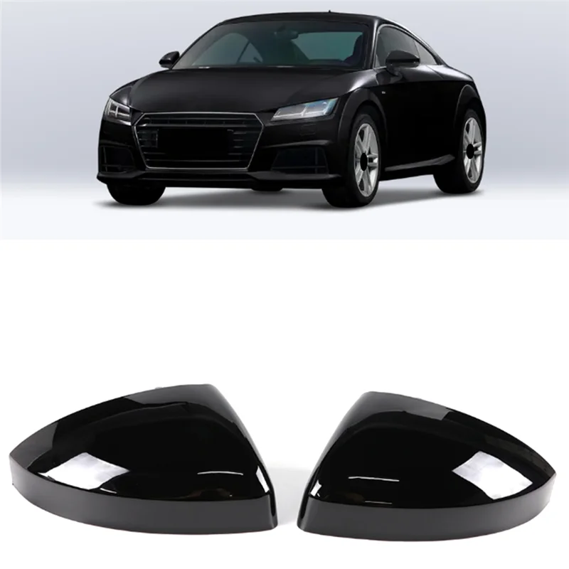 

Glossy Black Car Side Door Rearview Mirror Cover Trim Replacement Parts Accessories For TT TTS TTRS MK3 R8 4S 2014-2023