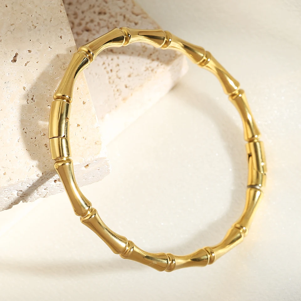 Yupsk Stainless Steel Bracelets for Women Multiple Styles Gold Color Non-Fading Bangles Fashion Jewelry Accessory Gift