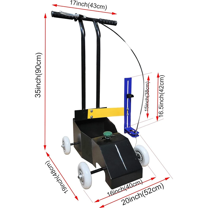 ماكينة تعرية خطية للتخطيط الميداني الرياضي، بخاخ طلاء، ماكينة تقطيع وقوف السيارات بمقبض