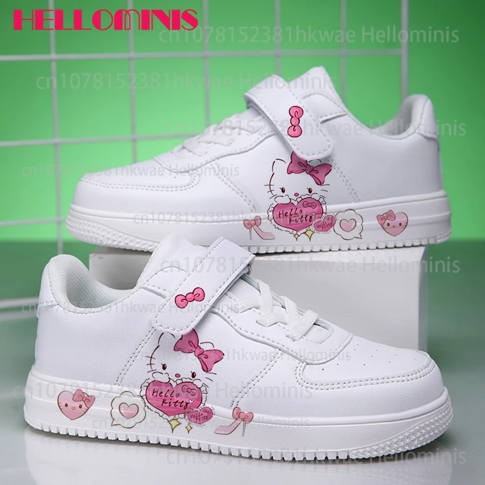 Hello Kitty-Chaussures de basket-ball décontractées pour filles, baskets de course pour enfants, chaussures de sport à la mode pour étudiants