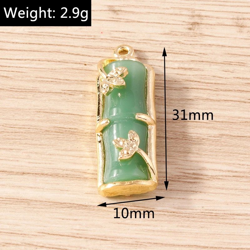 Tusember 10 Stück traditionelle chinesische Glücksbringer aus Jade für die Schmuckherstellung, Ohrringe, Halskette, Armband, DIY – Detail 20