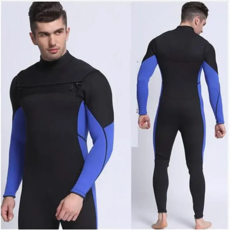 Muta da sub da uomo in Neoprene da 3MM muta da uomo a maniche lunghe petto busto anteriore cerniera Fullbody Swim Scuba surf Snorkeling