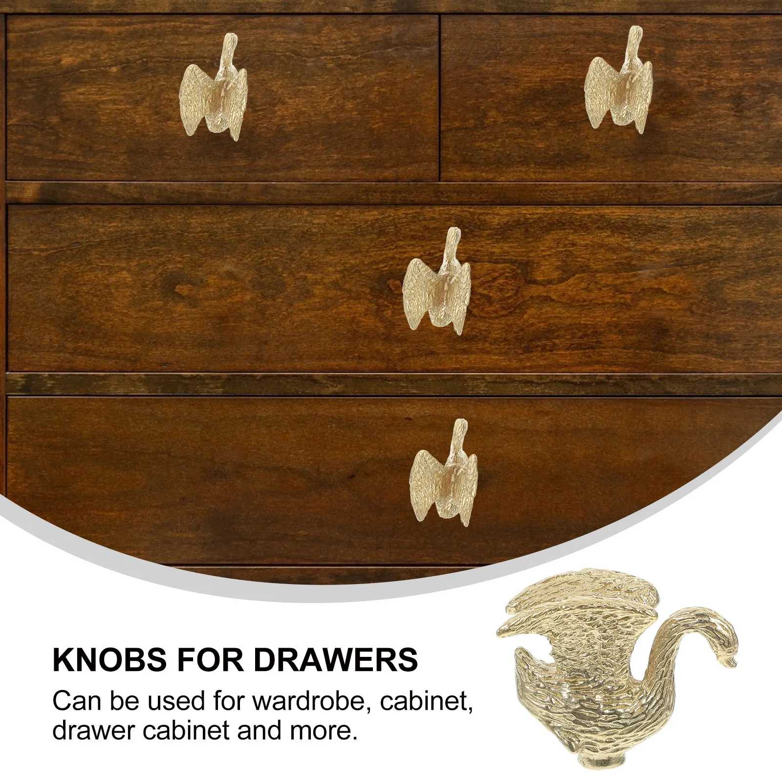 1Set Luxury Solid Brass Cabinet Handle Animal-Style Drawer Pulls for Kitchen Bedroom Wardrobe Doors Premium Cabinet