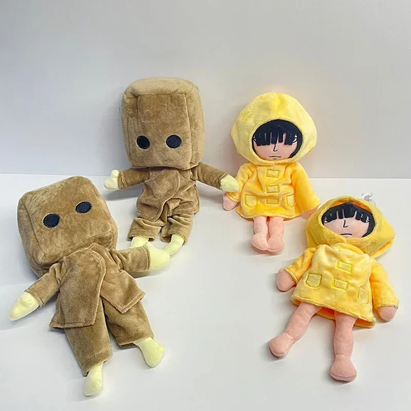Little Nightmare 2 Plush Toys Surrounding the Game Small Six Stuffed Doll Cute Box People Plushie Pillow Birthday Christmas Gift