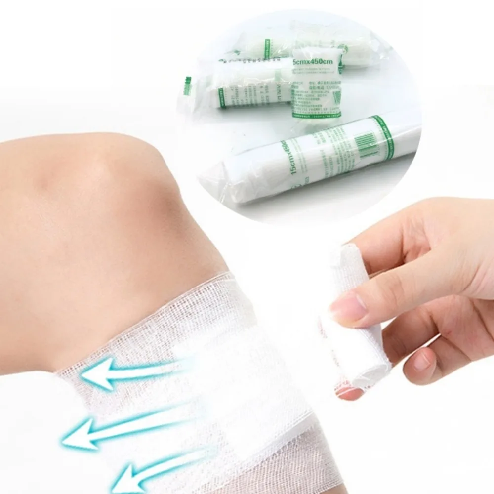 

10Pcs Breathable Gauze Rolls - Individually Wrapped PBT Elastic Bandage with Cotton Core for Wound Dressing & First Aid