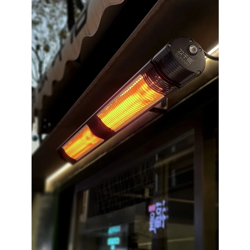 Outdoor waterproof far heating small solar electric heater, portable wall-mounted quick heater