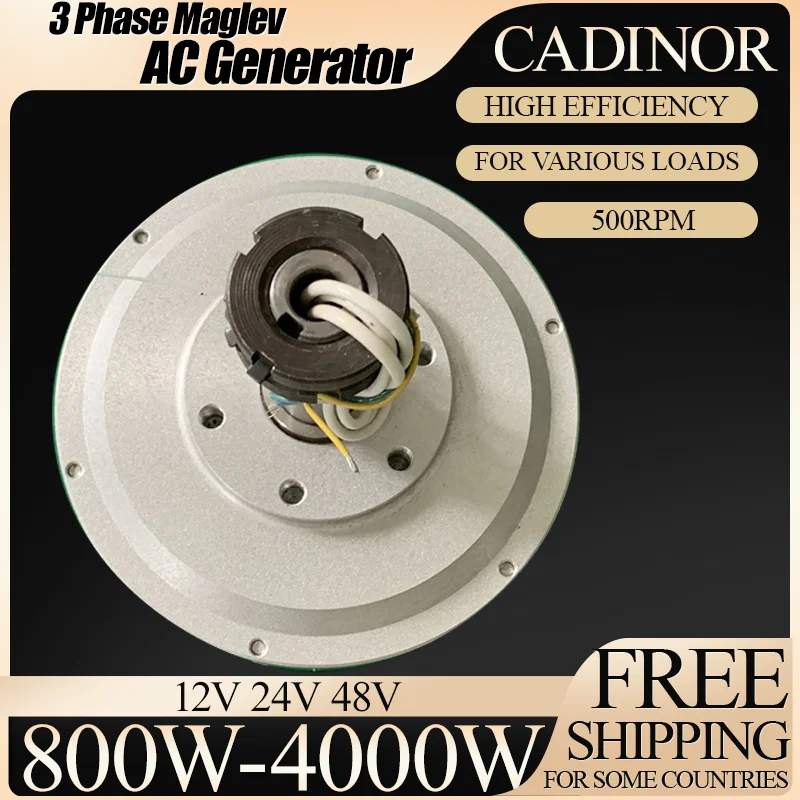 

CADINOR Low Speed 2KW 12V-48V Gearless Permanent Magnet Generator Use For Wind Turbine Water Turbine Turbine Diesel Engine DIY