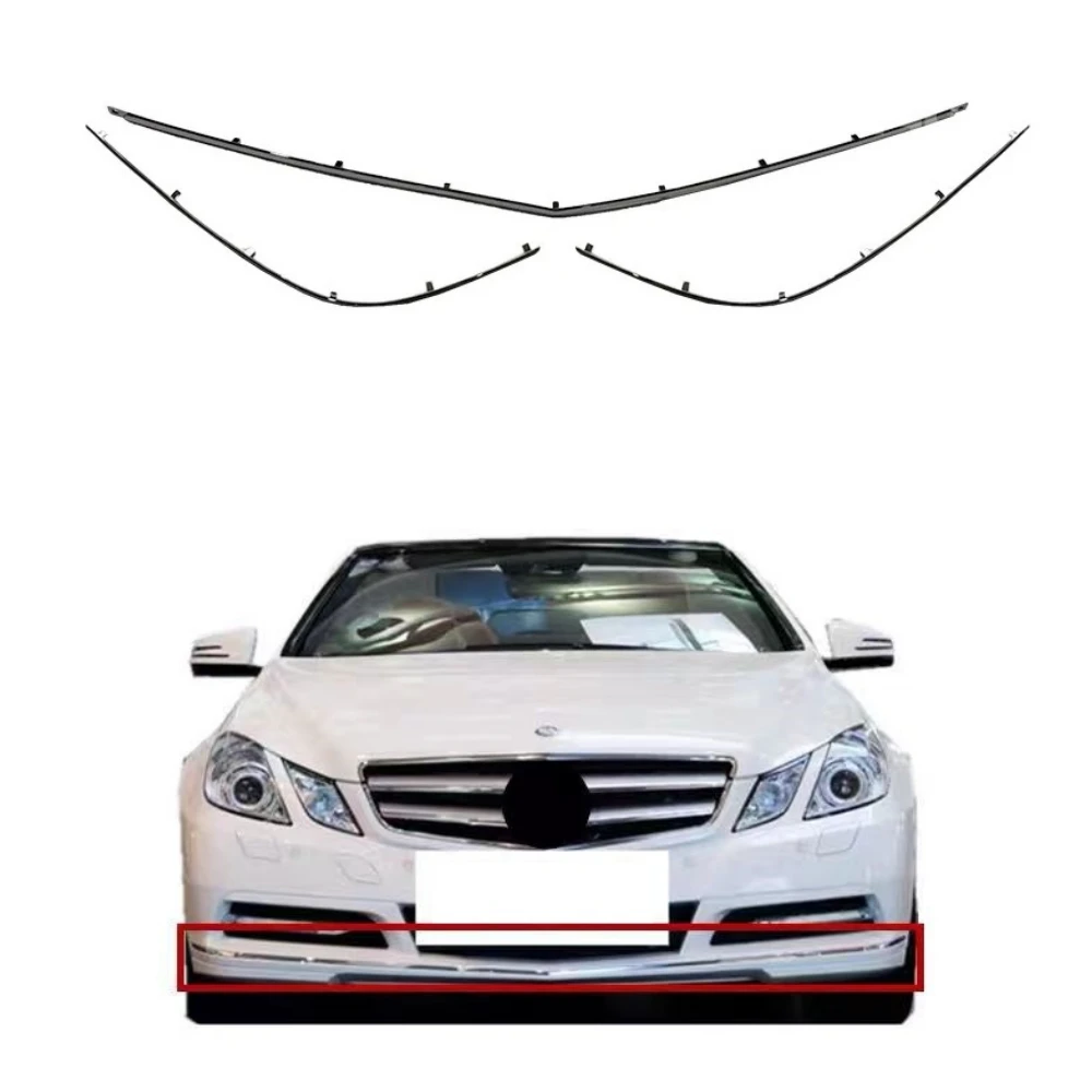 Front bumper chrome decorative strip For Mercedes Benz E-Class W207 copue 2009-2013 OEM 2078851921 2078852021 2078852321