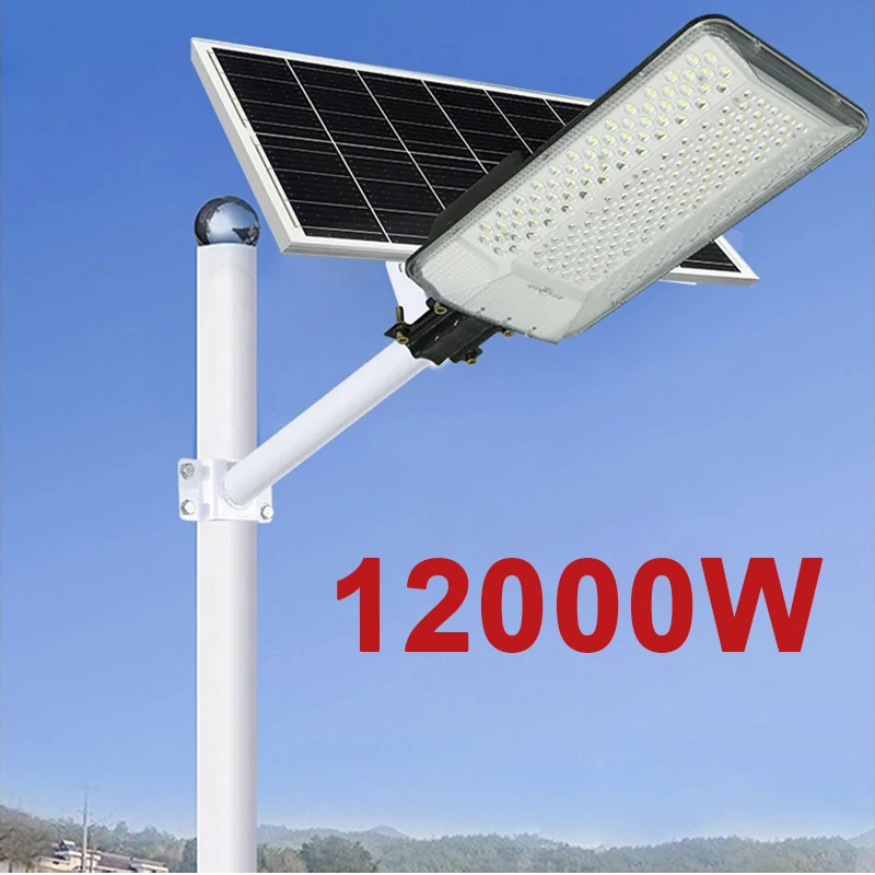 12000W Solar Light Outdoor Solar Road Light with Remote Control Motion-Sensor,Outdoor Energy-saving Light for Courtyards/Streets