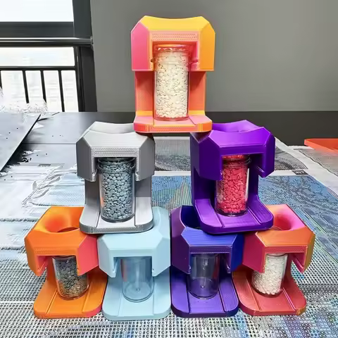 Embroidery Art Tool 5D Diamond Painting Drills Funnel DIY Craft Cross Stitch Accessories Storage Container Box Multifunctional