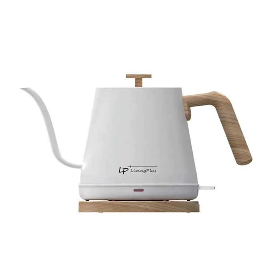 Electric Gooseneck inner Stainless Steel Kettle, 1200W Quick Heating, One touch, Auto Shut off with Elegant Wood Grain design 80