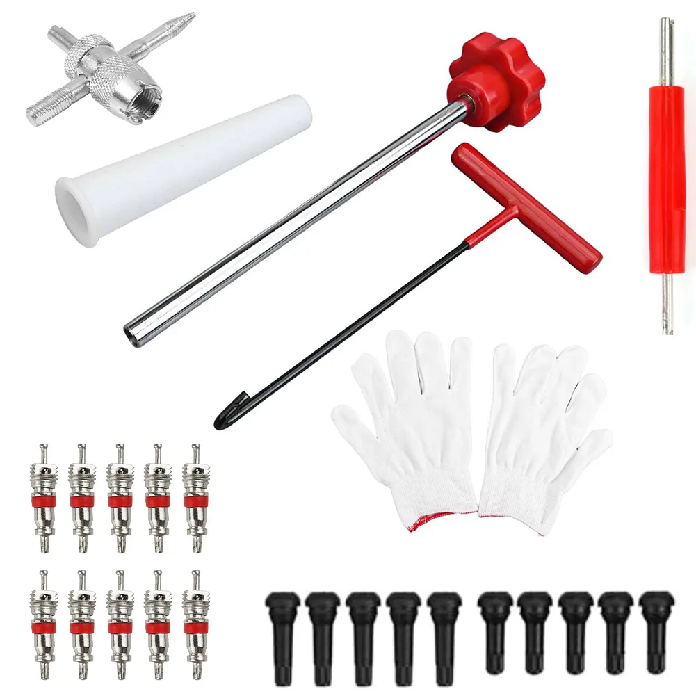 

26 pcs tyre valve core repair kit with four in one valve core tool for For Car For Bike For Motorcycle trailer