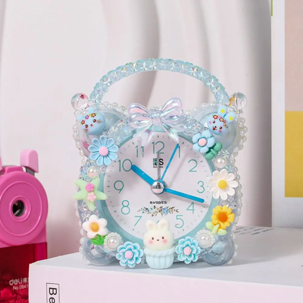 Cream Gum Cartoon Alarm Clock Material DIY Colorful DIY Homemade Alarm Clock Rabbit Cute Electronic Clock Material Pack