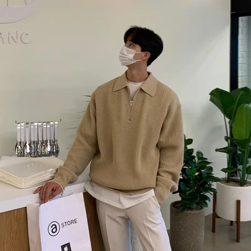 half-zip sweater for men