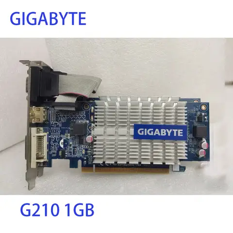 G210 Original GIGABYTE Video Card G210 1GB 64Bit GDDR5 Graphics Cards GPU For NVIDIA GeForce PCI-E HDMI Map 200