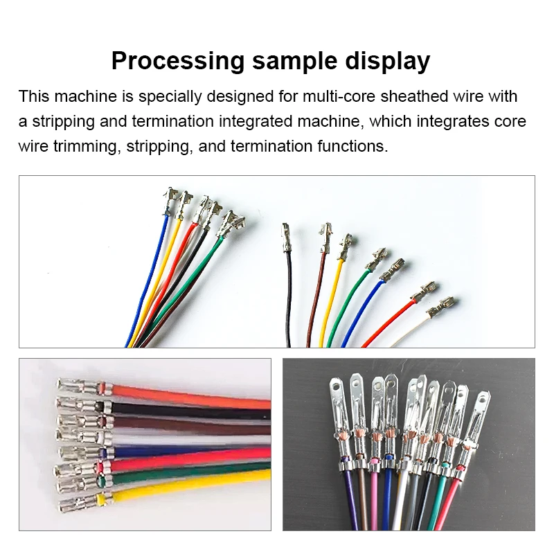 Fully Automatic Sheathed Wire Stripping And Ending Machine, Multi-core Stripping, Crimping And Crimping Machine Equipment