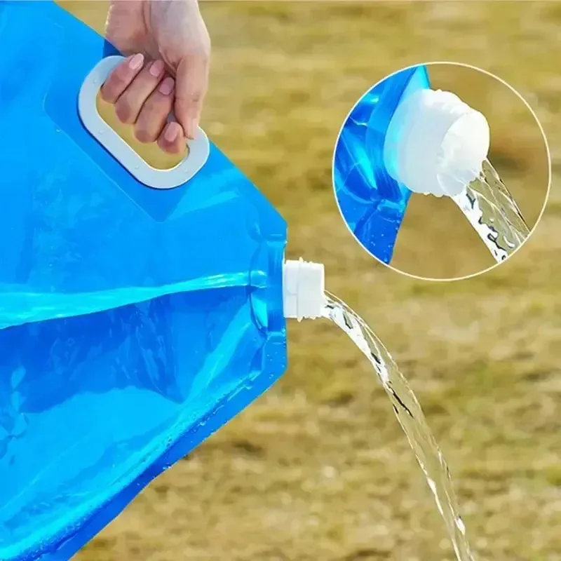 1/2PCs 5/10L camping water bag portable folding water bucket large water container outdoor travel collapsible pouch can
