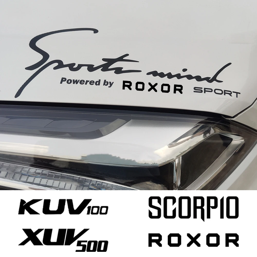 2PCS Sport Style 3D Automobile Bonnet Lamp Eyebrow Sticker For Mahindra XYLO E VERITO KUV100 ROXOR SCORPIO XUV500 XUV700 XUV300