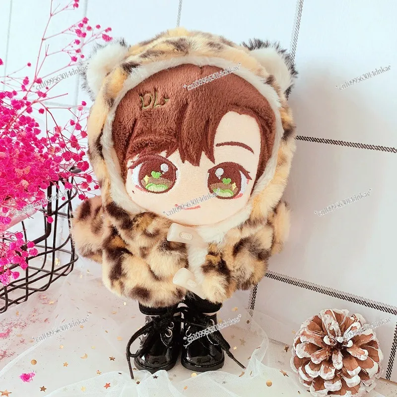Spot Leopard Print Jacket Horn Buckle Coat Fur Plush Jacket Clothes 20cm Set 20cm Baby Clothes Star Robot Clothes Accessories