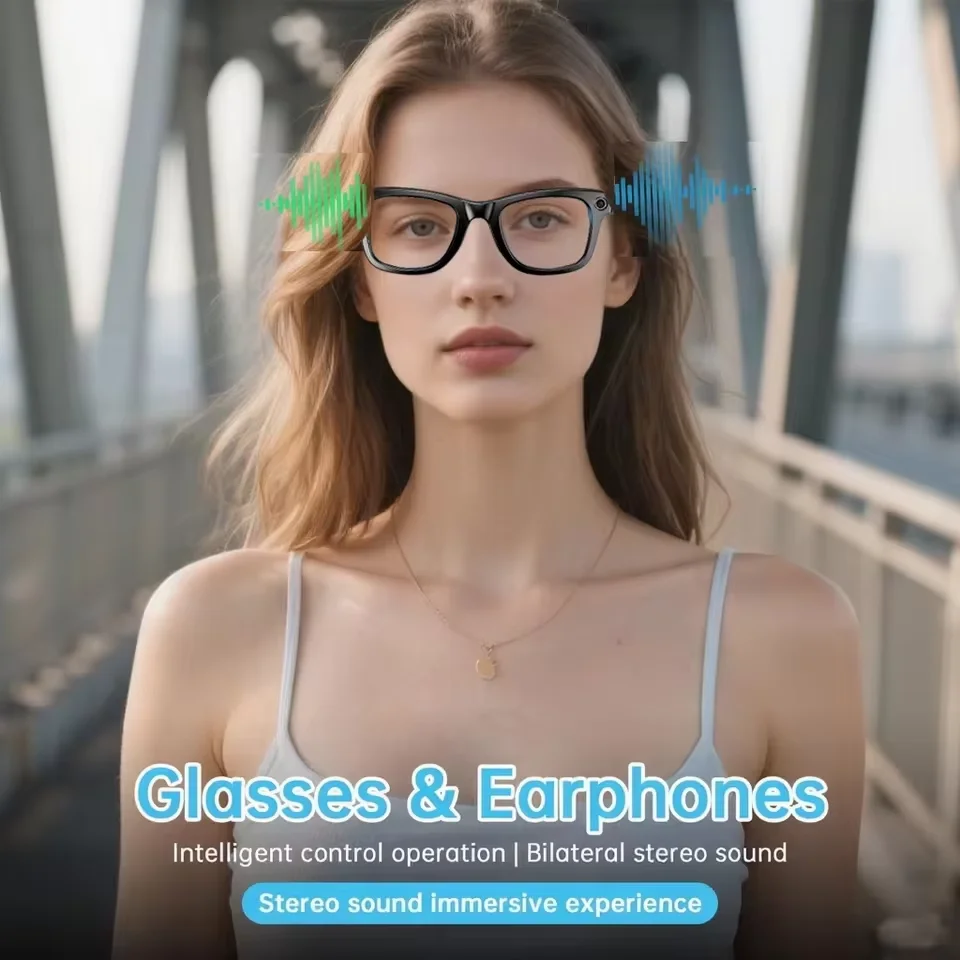 Nowe okulary inteligentne z kamerą 8MP, fotografia, wideo, AI, inteligentne, interaktywne tłumaczenie, połączenia, inteligentne okulary przeciwsłoneczne, męskie, damskie, okulary korekcyjne
