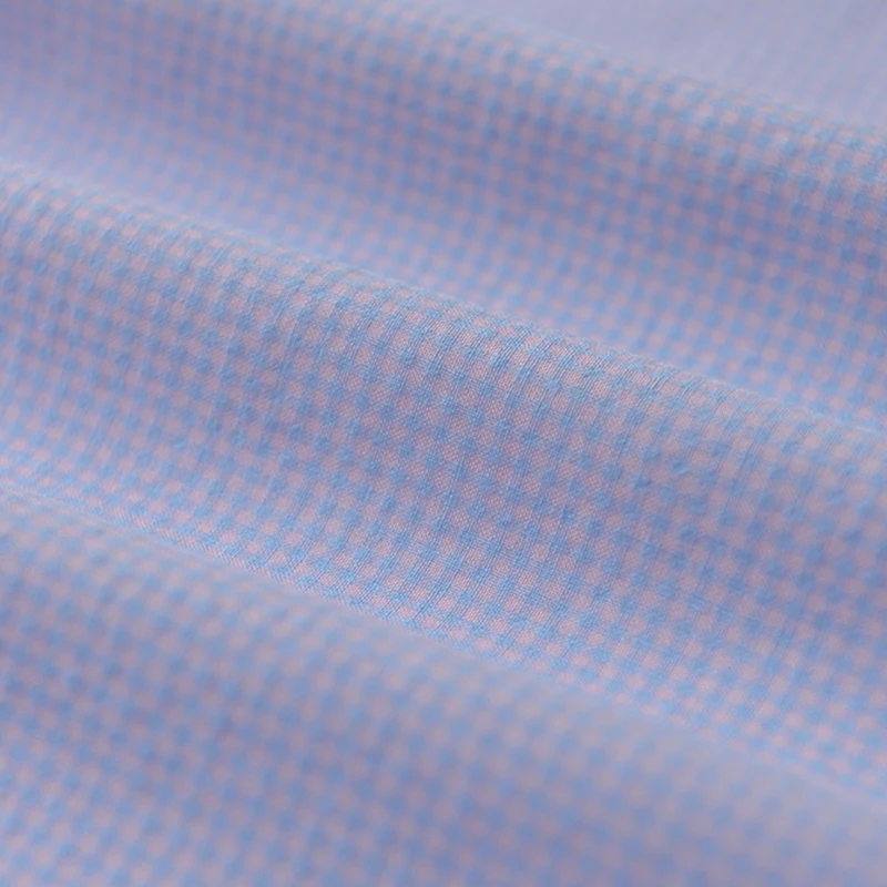 Tessuto in cotone poliestere con motivo a quadri 2mm x 2mm per sciarpa pantaloncini camicia, 140x50cm