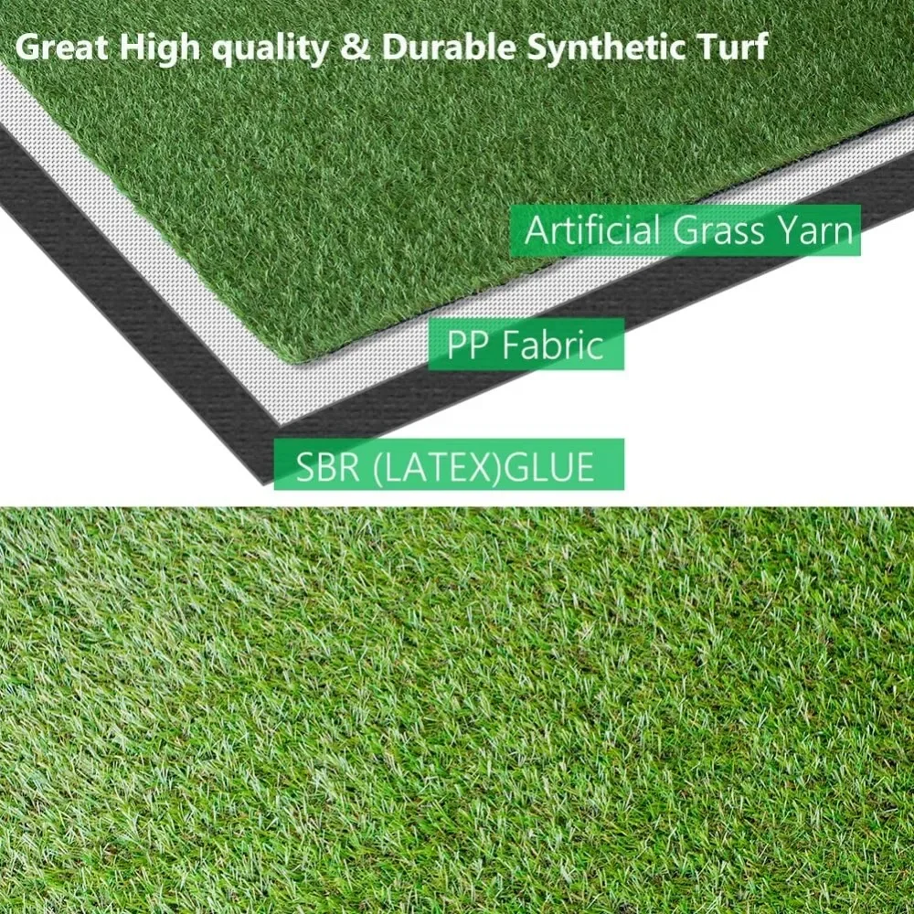 Artificial Lawn Outdoor Fake Grass Carpet with Drainage Holes Fake Grass Mats Turf Mat Turf Grass Patio Deck Balcony Landscape