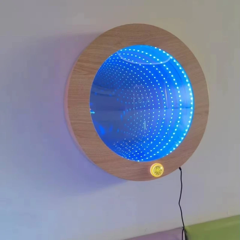 Infinite mirror panel with various lighting items and interesting training interactions
