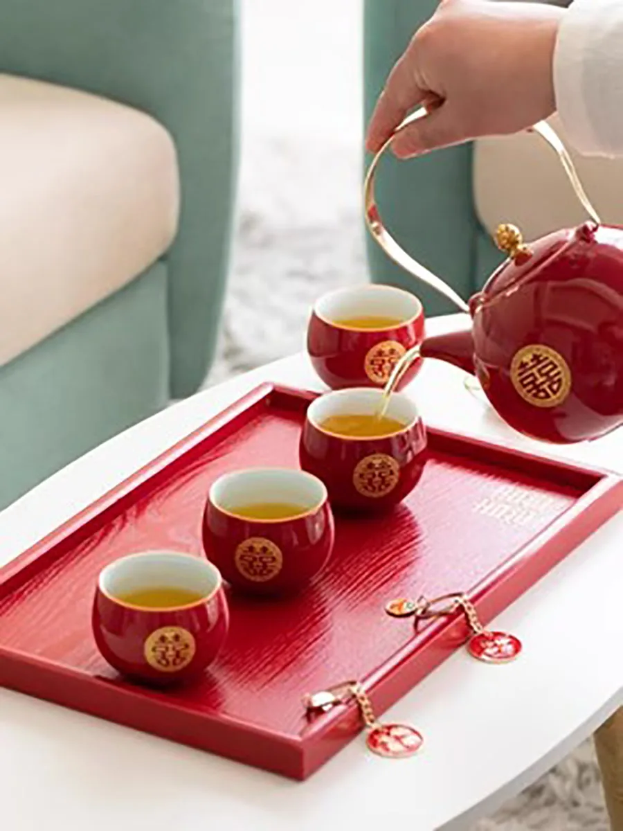 Ceramic Tea Set For Weddings Home Teapot Engagement And Dowry Gift New Lyweds