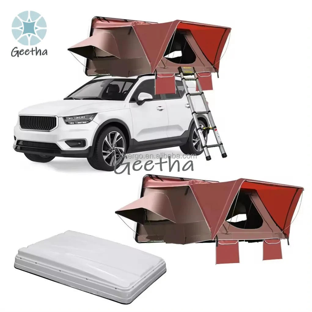 

Wholesale New Design ABS Hard Shell Large Size 3-4 Person Outdoor Camper Car 4x4 Car Roof Top Tent