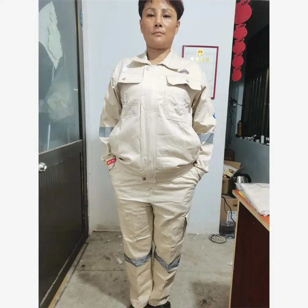 

Комплект рабочей униформы из 100% хлопка для весны и осени: комфортный, дышащий, термостойкий, для электриков и сварщиков