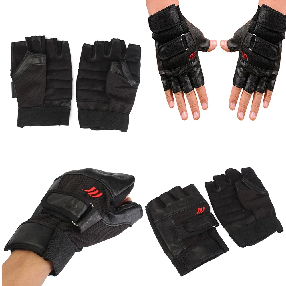 

Men Half-finger Non-slip Leather Gloves Outdoor Training Cycling Climbing Fighting Tactical