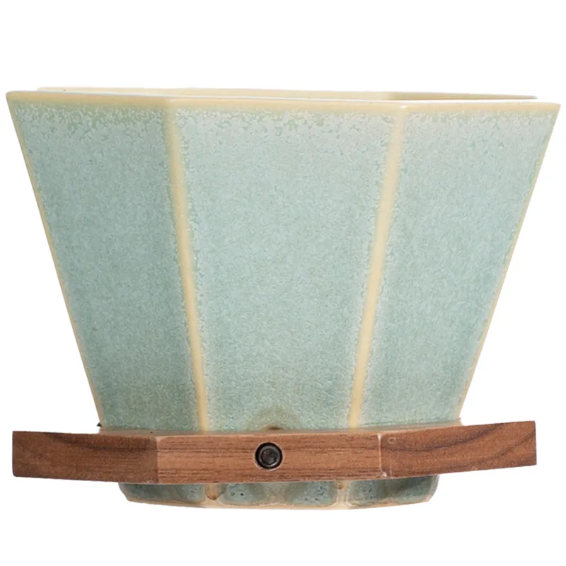 Nuevo modelo, taza con filtro de cerámica Qiankun star anise, elaboración a mano, café, taza con filtro, tipo filtro de goteo
