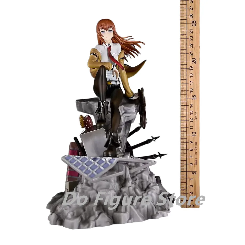 

25 см Steins Gate аниме фигурка Makise Kurisu ПВХ фигурка Хэллоуин Рождественский подарок фигурка Коллекционная модель куклы игрушки