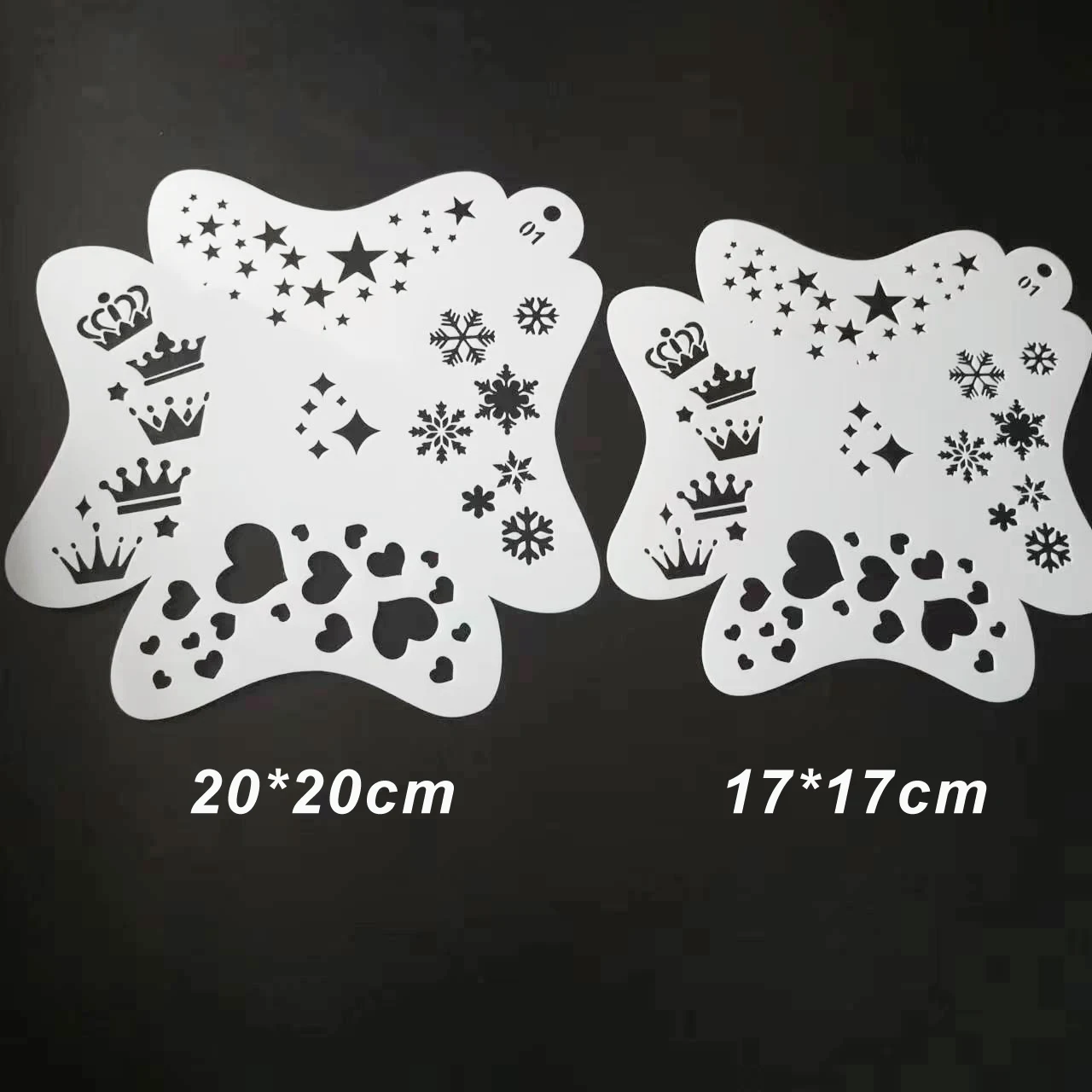 17*17cm Stencils for Body Painting Face Art Halloween Birthday DIY Makeup Stamps Temporary Tattoos Reusable Stencils Plastics