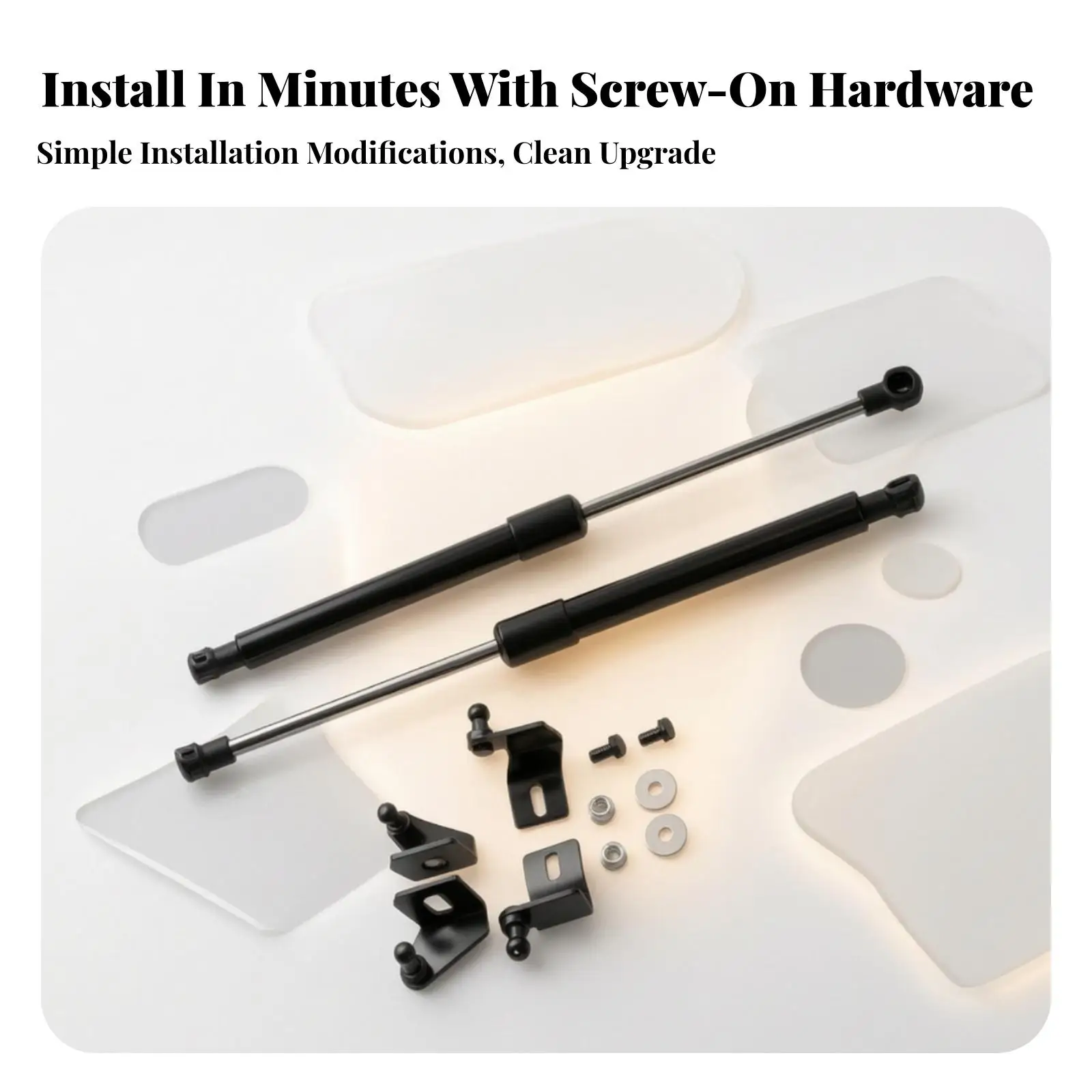 Hood Lift Support Kit Reliable Front Hood Struts Kit Gas Struts with Brackets Long-Lasting Seamless for DIY Mechanics