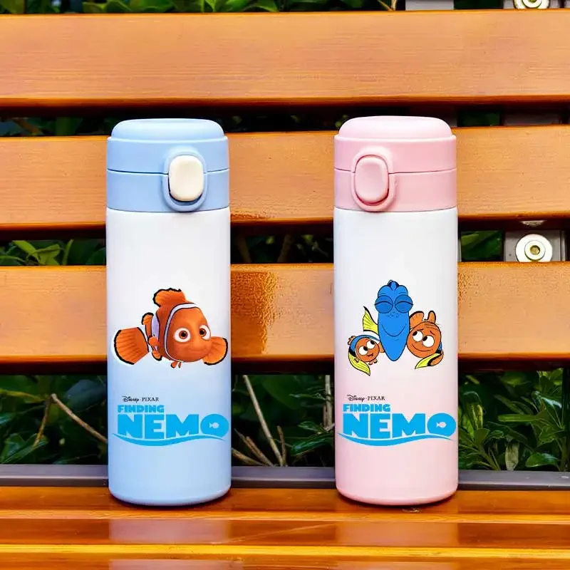 420ML Finding Nemo Cartoon Stainless Steel Water Bottle Portable Gradient Color Insulated Cup Outdoor Leak Proof Water Bottle