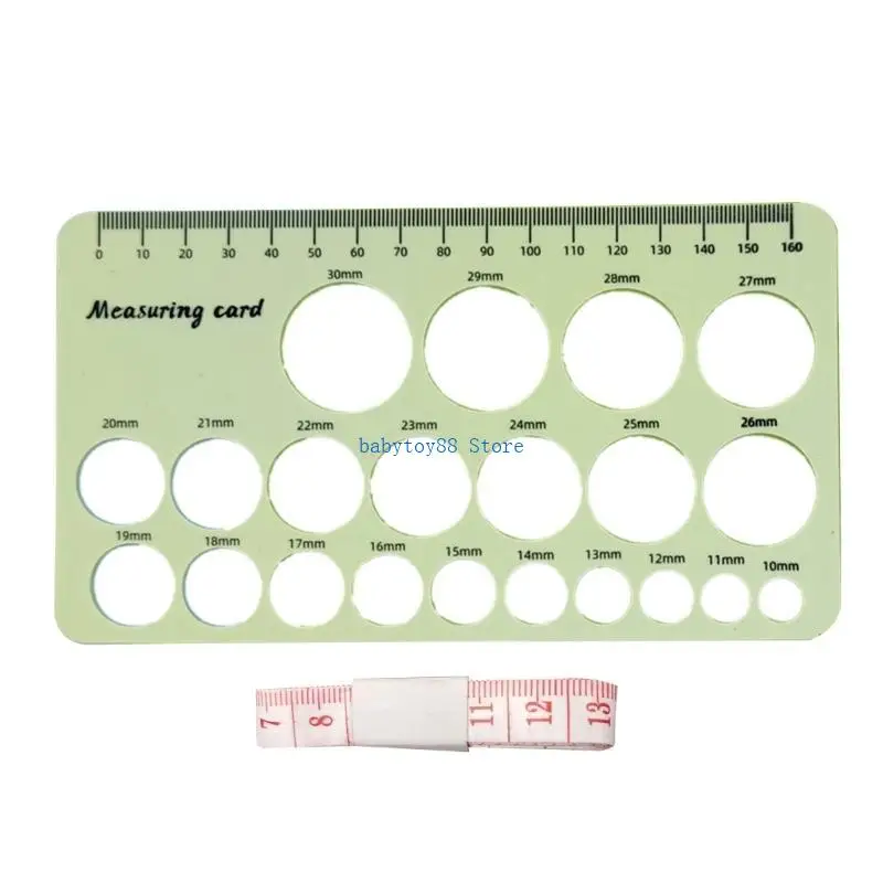 Y4UD سيليكون الحلمة قياس بطاقة مضخة الثدي شفة دائرة حاكم التحجيم الحكام #2