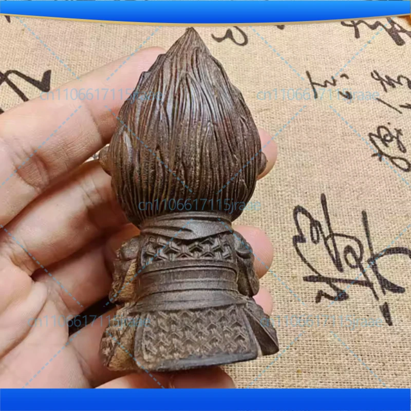 Hand-Carved Agarwood Monkey King Statue - 3