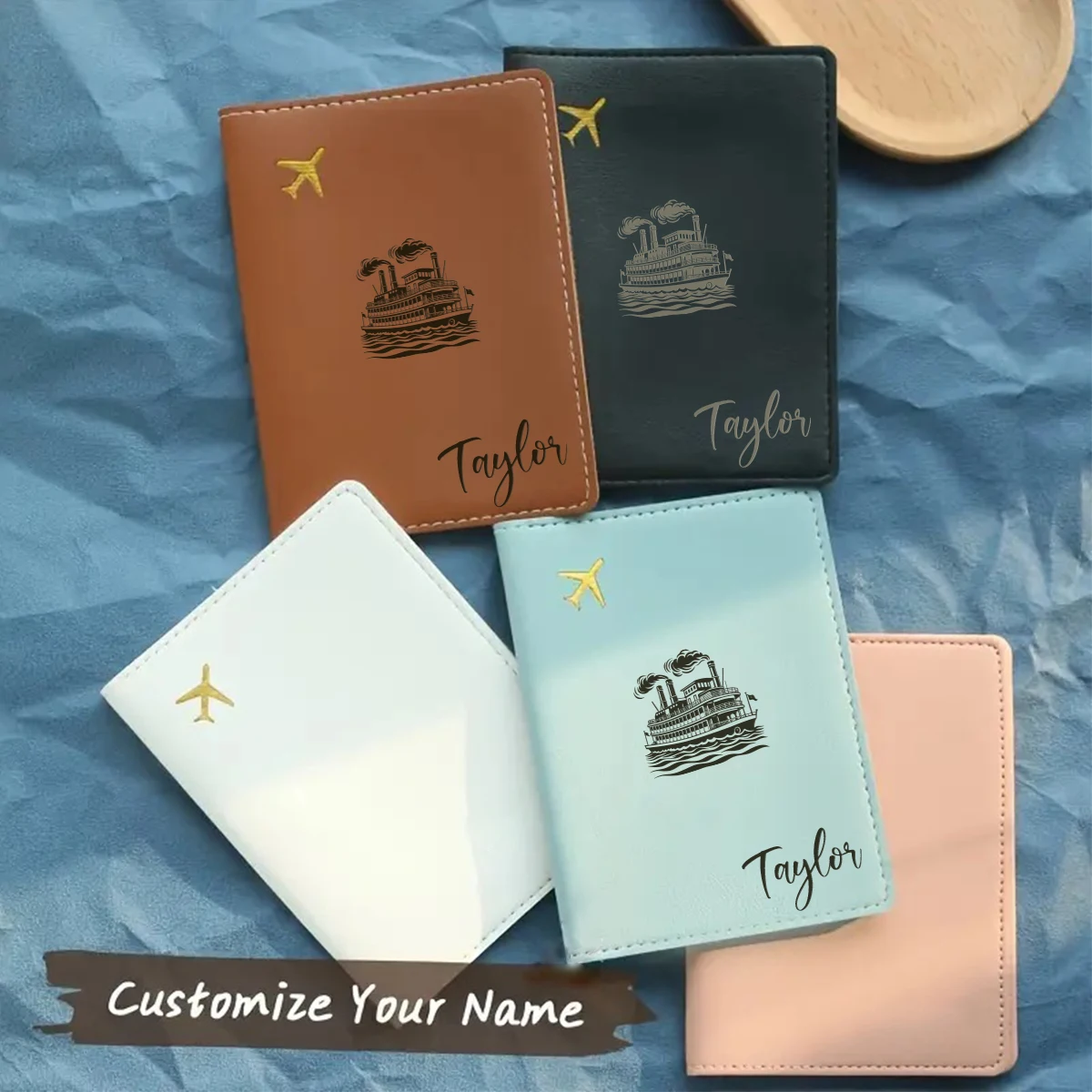 

1pc Custom Name Passport Holder and Luggage Tag Set Holiday Gift Leather Luggage Tag Unique Design
