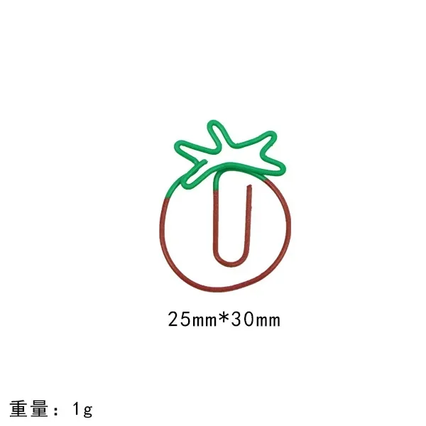 10/20 قطعة الأحمر الرجعية اليابانية ورقة كليب الطماطم الفراولة الكرز قصاصات الورق كليب كتاب صفحة مذكرة مقاطع ثابتة لوازم الطلاب