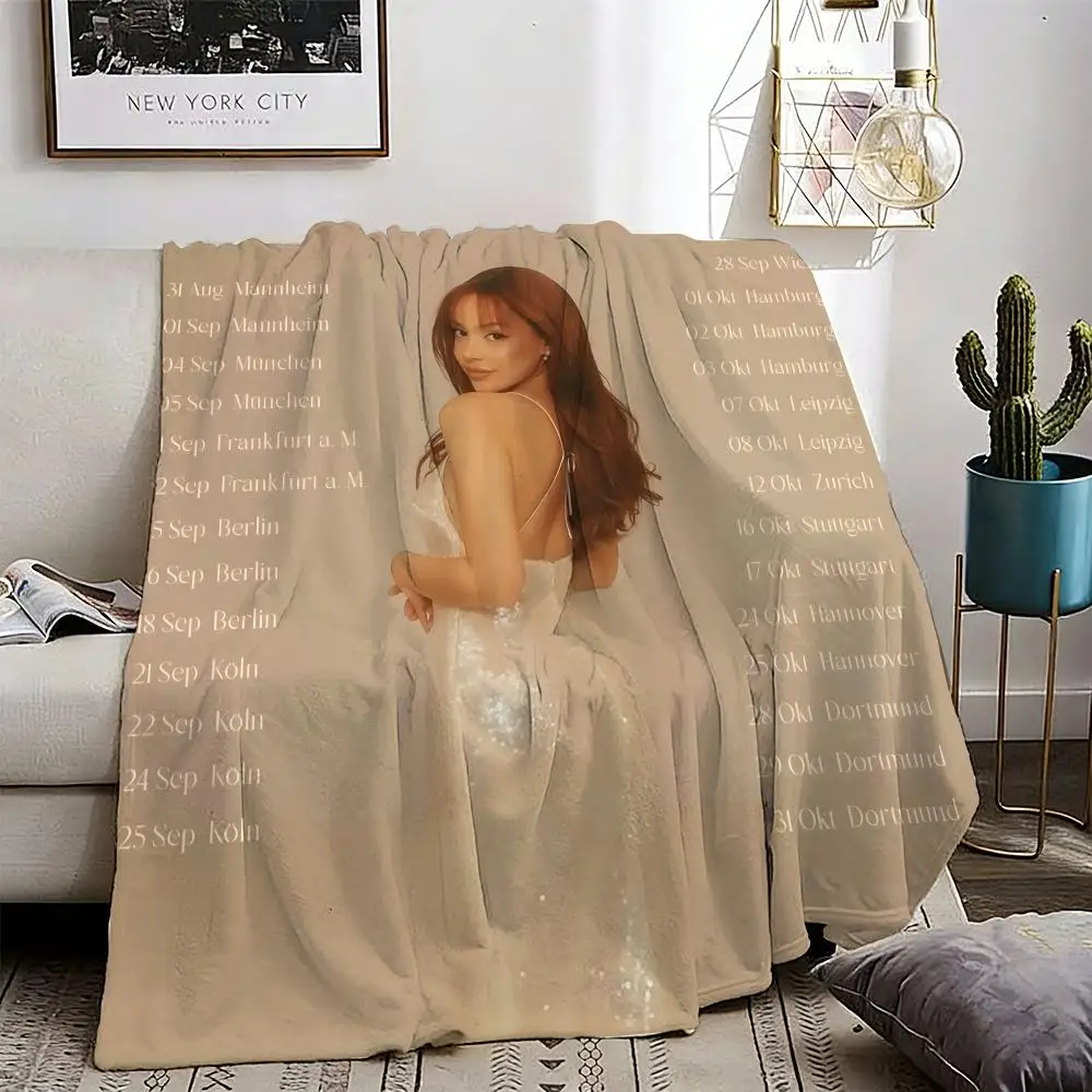 A-Ayliva In Liebe Aber Sie Throw Lightweight 240g Flannel Blanket Soft Skin-friendly for Summer Cooling