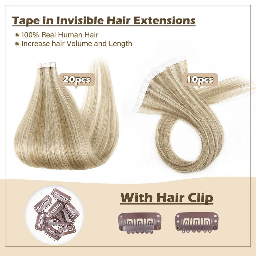 Рисунок 2 - Женские прямые Бесшовные волосы для наращивания ZURIA