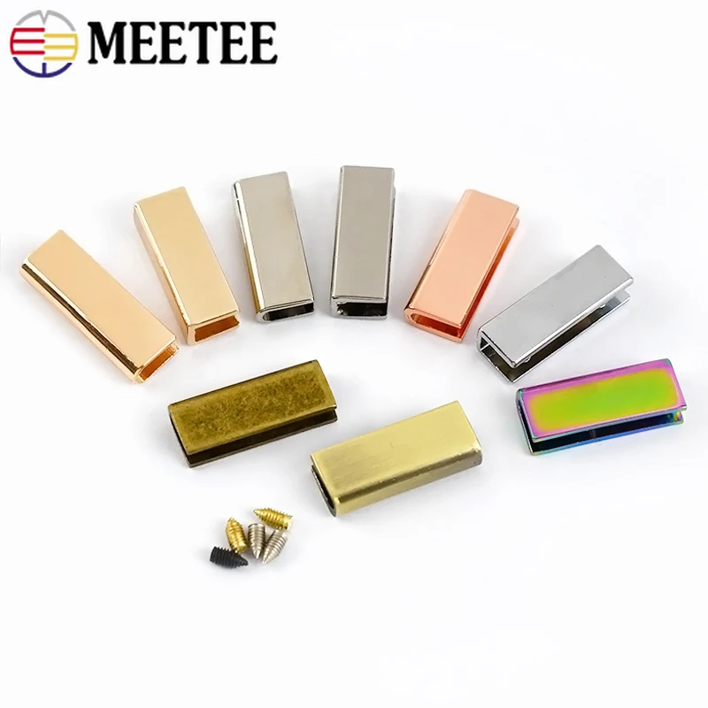 5/10/20Pcs Metal Belt Buckle Bag Edge Protector Clip Screws Clasp Webbing Tail Clip Decor Buckles DIY Bags Hardware Accessories