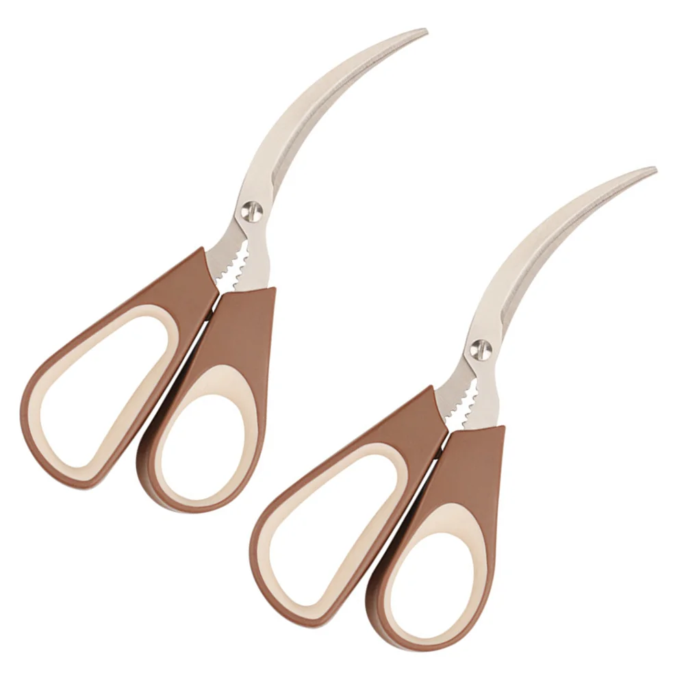 

2Pcs Professional Seafood Shell Scissor Heavy Duty Crab Leg Shear for Shrimp Cutting Tool Crab Scissor