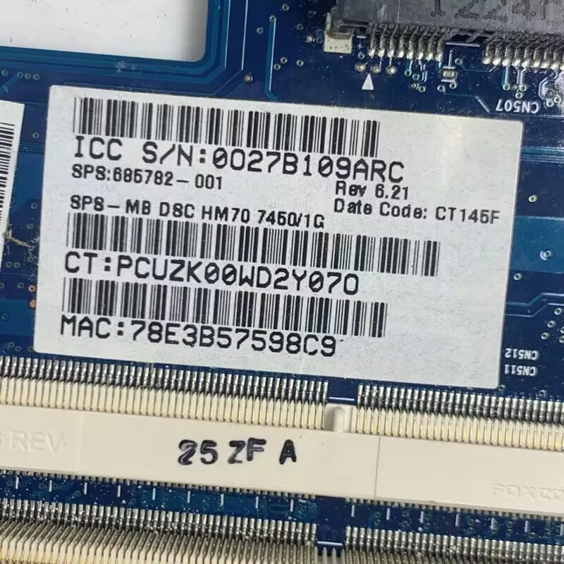 

685782-001 685782-501 685782-601 6050A2493101-MB-A02 216-0809024 For HP 450 1000 2000 CQ45 Laptop Motherboard 100% Working Well