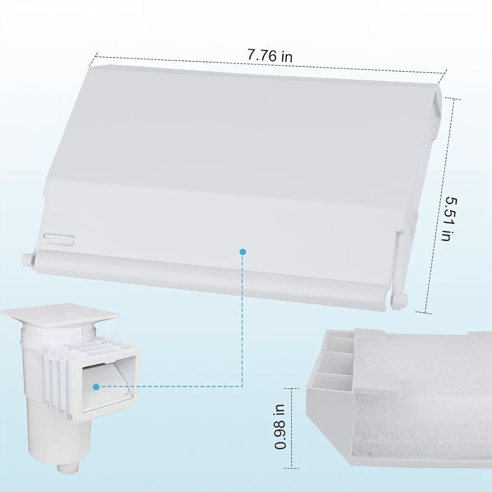 Efficient Debris Trap For Pool Skimmer Lid Debris Trap Plate White Pool Skimmer Baffle Robust ABS Construction